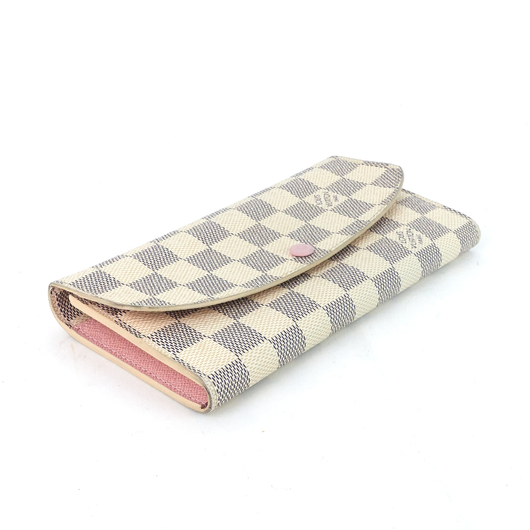 emilie damier azur canvas wallet