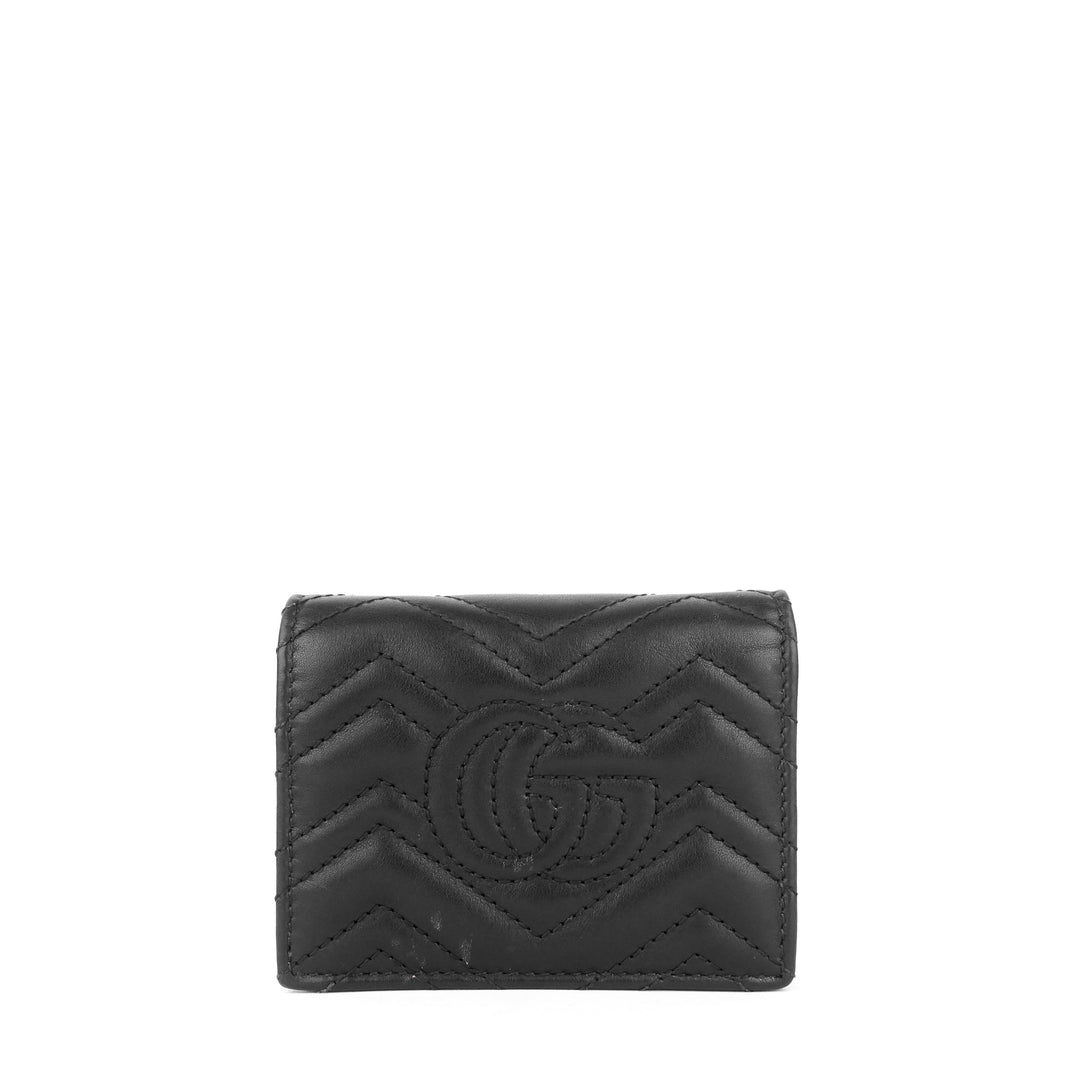 gg marmont calfskin leather wallet