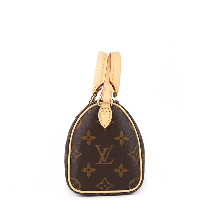 speedy nano monogram canvas bag