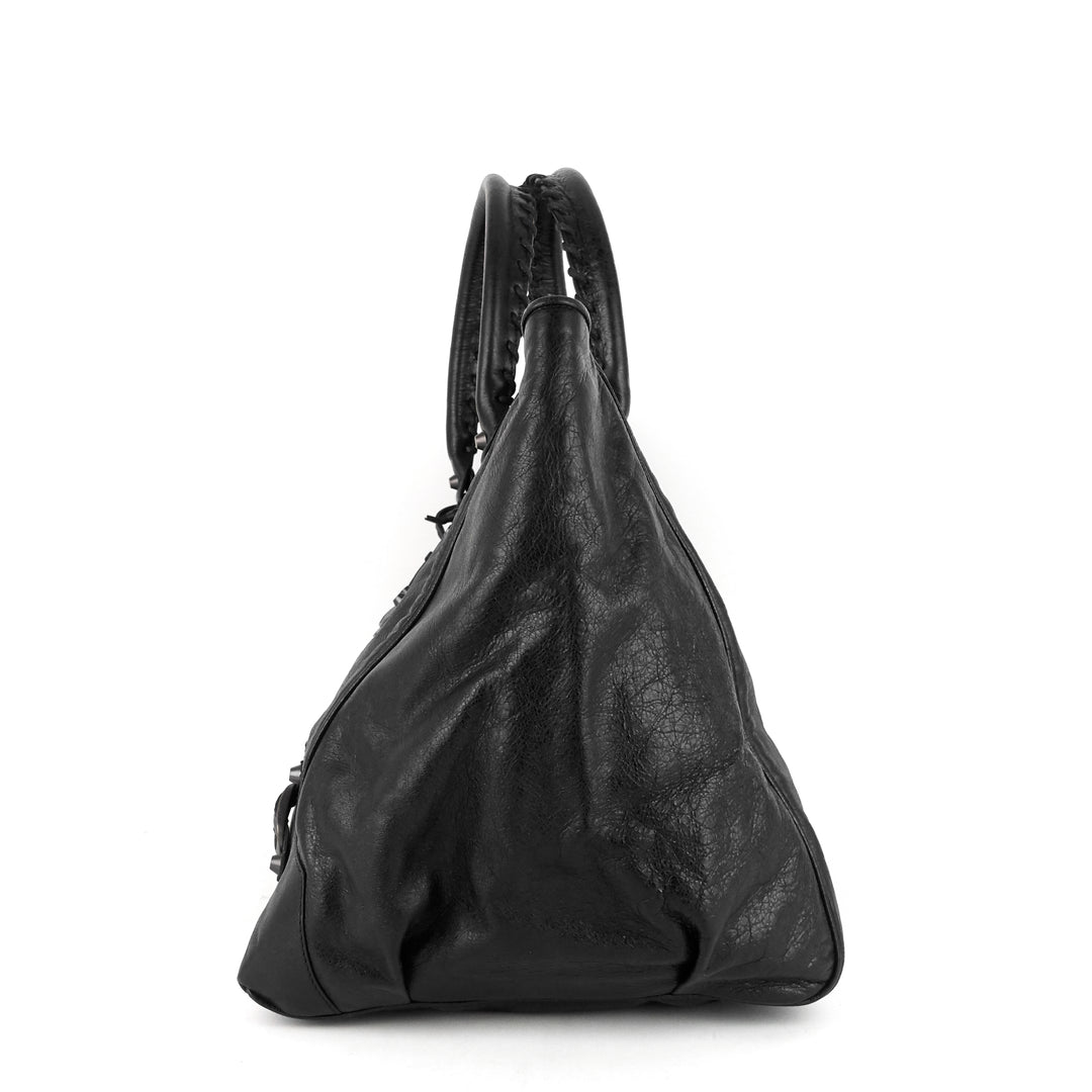 sunday large lambskin leather tote bag