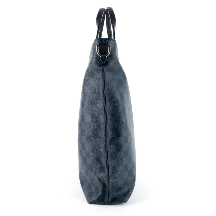 cabas jour damier cobalt canvas bag