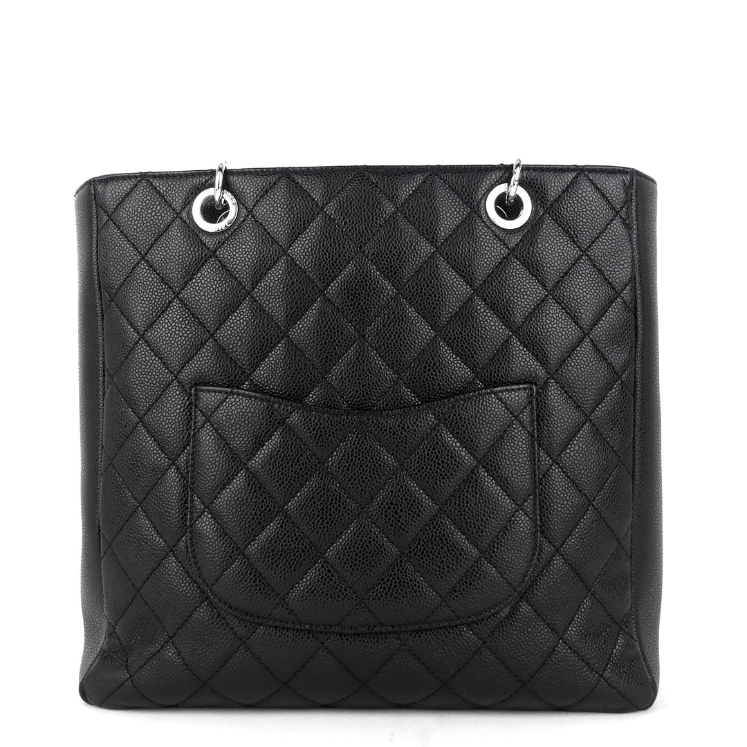 petite shopping tote xl caviar leather bag