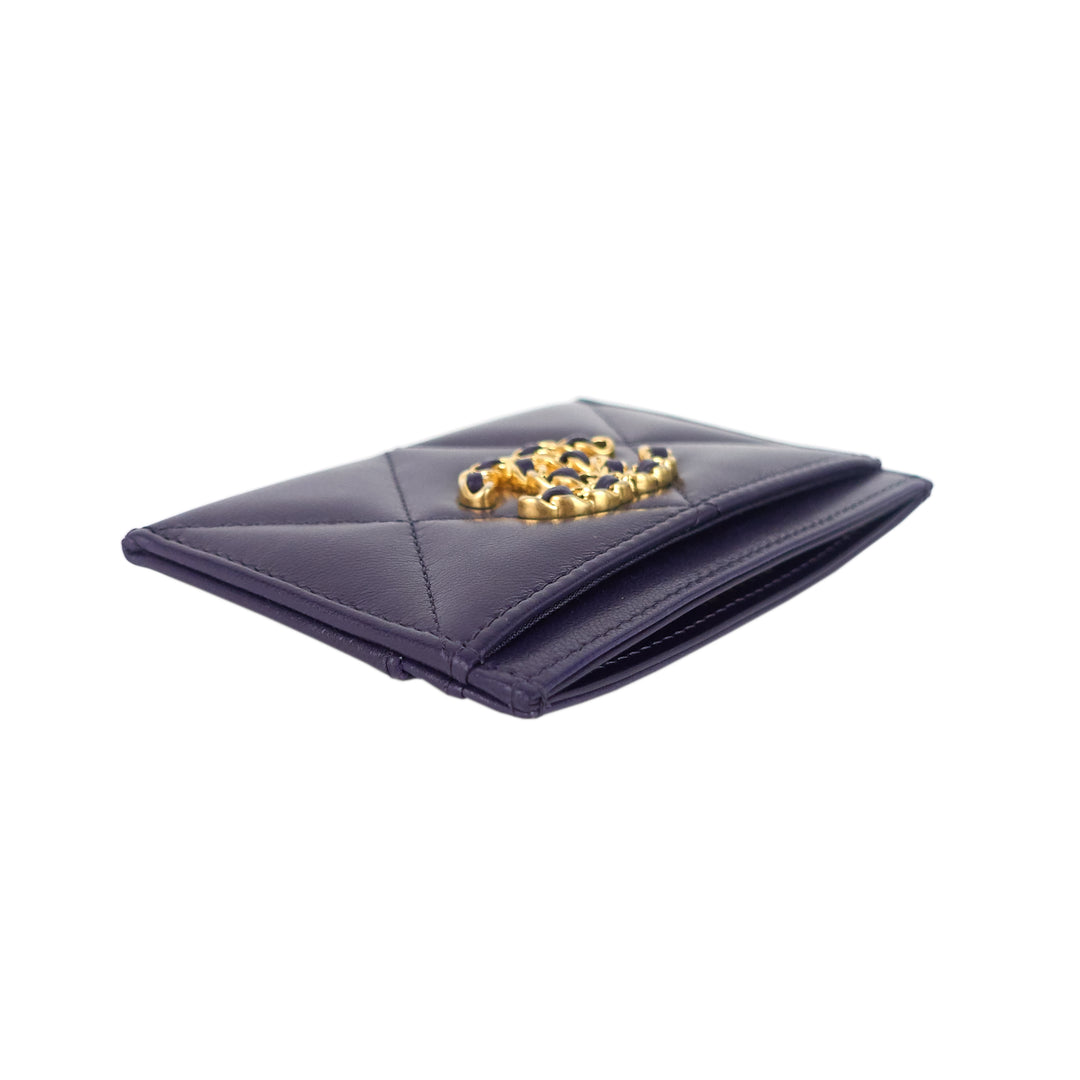 classic lambskin leather card holder