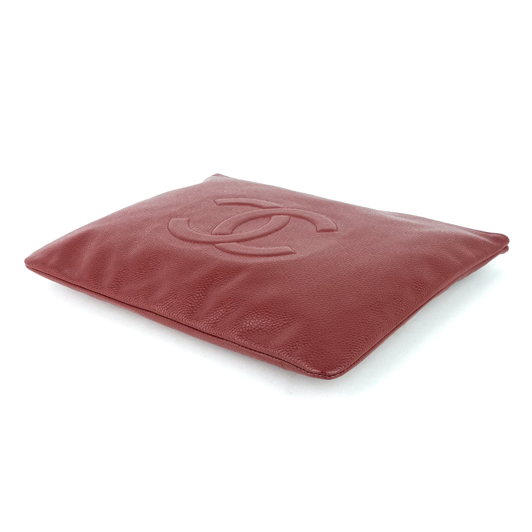 timeless cc caviar leather pouch