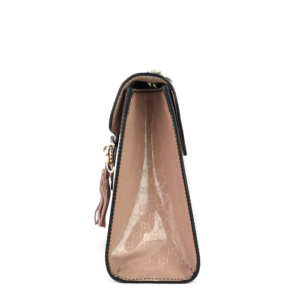 emily micro guccissima patent leather bag