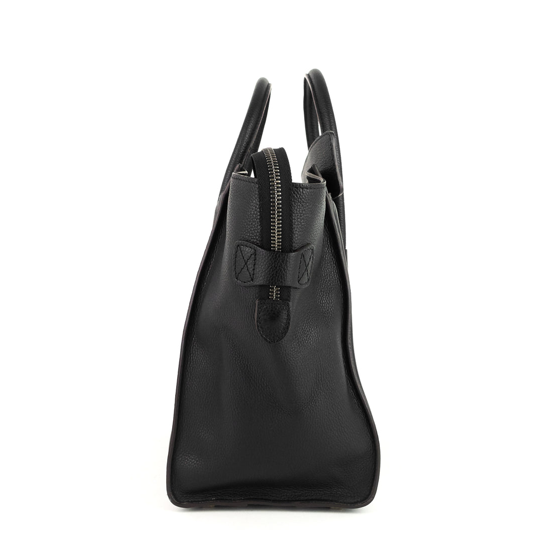 luggage mini drummed calfskin bag