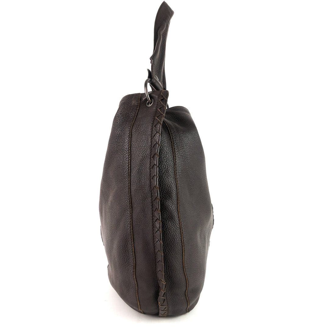 intrecciato mallow cervo hobo bag