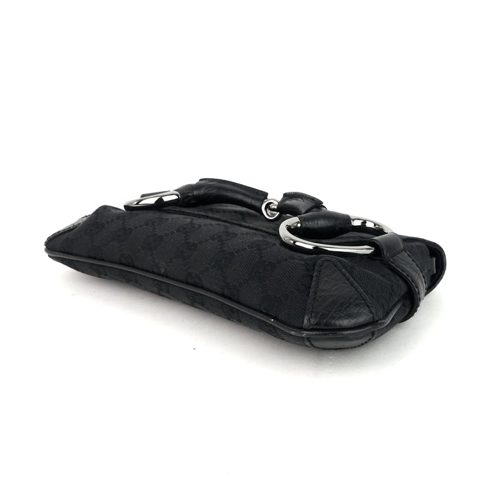 gg canvas horsebit chain clutch bag