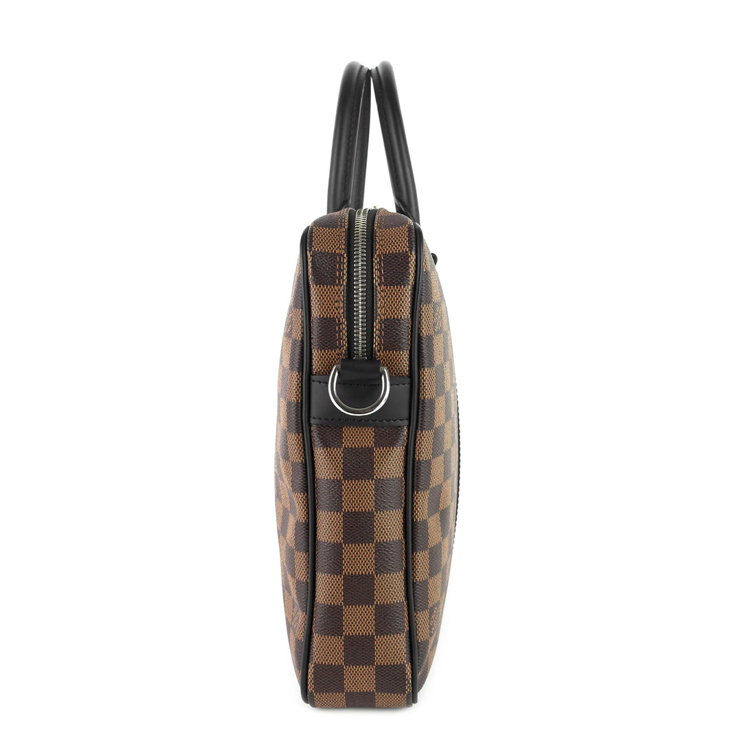 porte-documents voyage pm damier ebene canvas briefcase bag