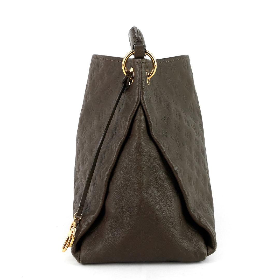 artsy mm monogram empreinte leather bag