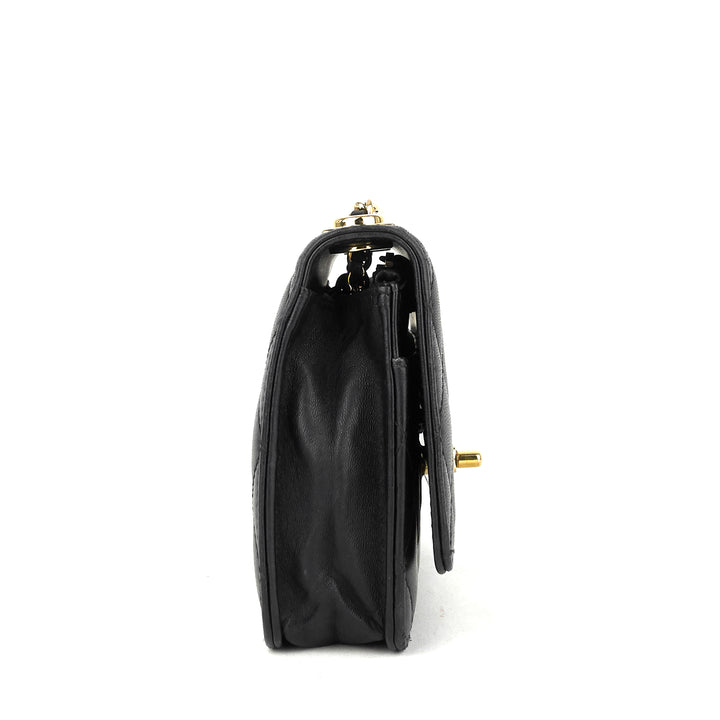 trendy cc lambskin leather wallet on chain