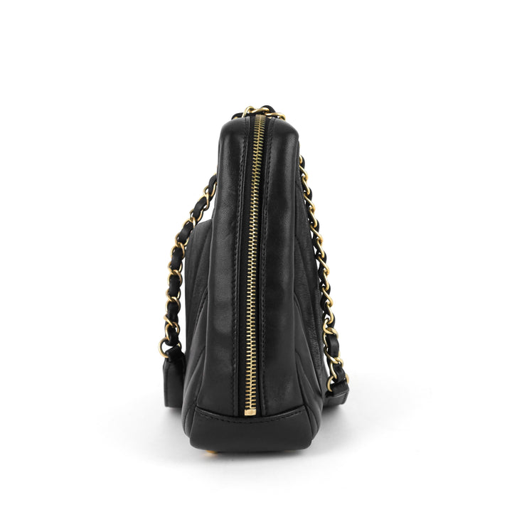 chevron quilted lambskin camera bag