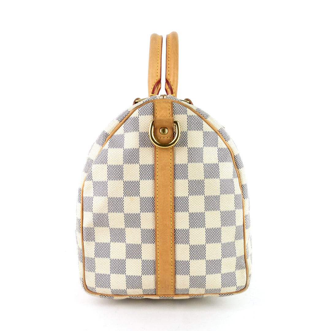 speedy 30 bandouliere damier azur canvas bag