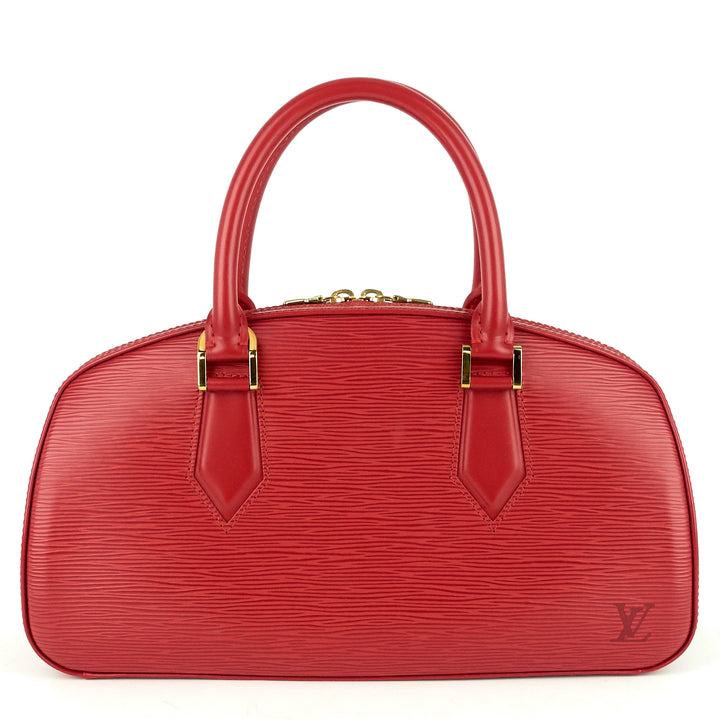 jasmin red epi leather handbag