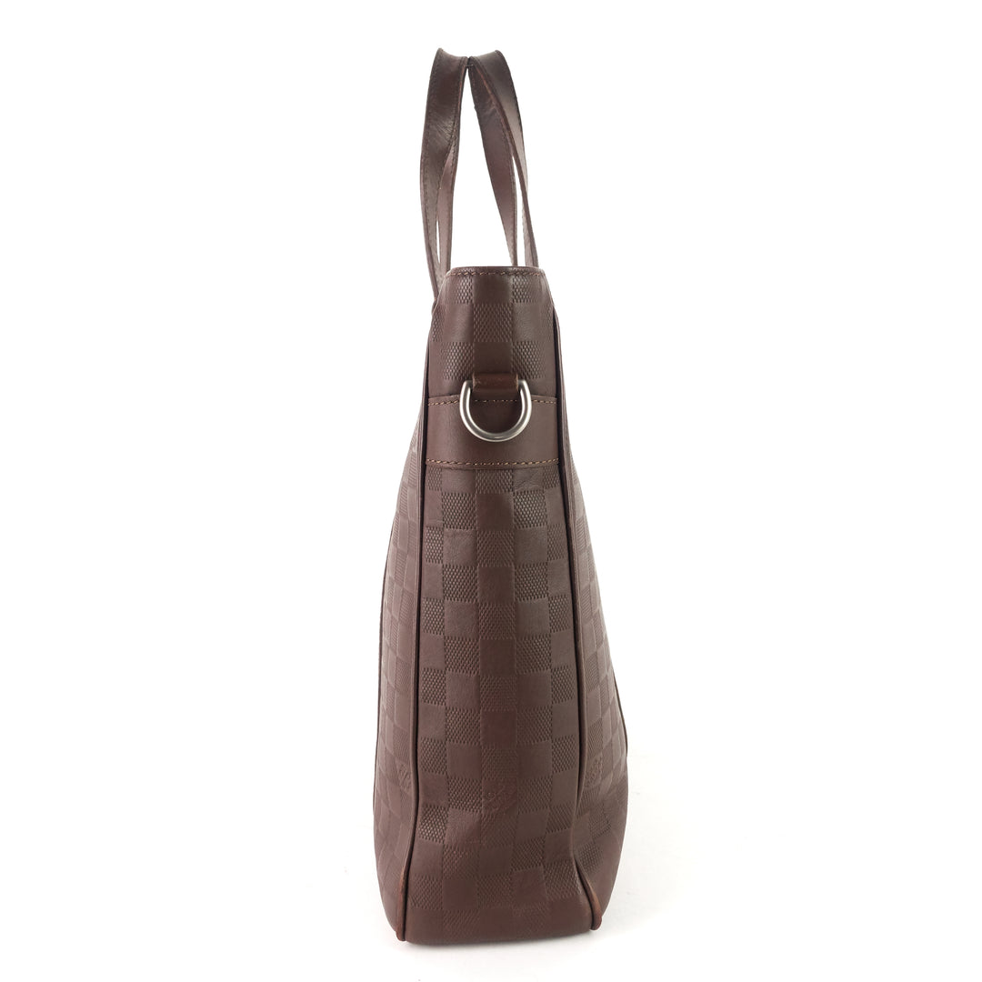 tadao pm damier infini leather tote bag