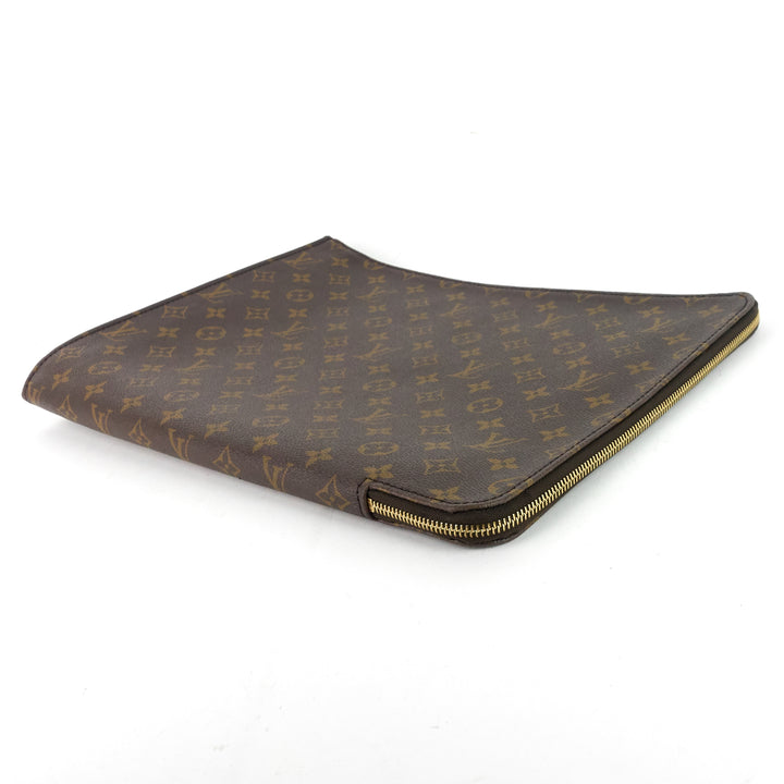 monogram canvas poche document holder