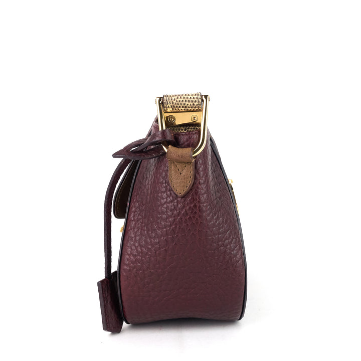 exotique majestueux bordeaux shoulder bag
