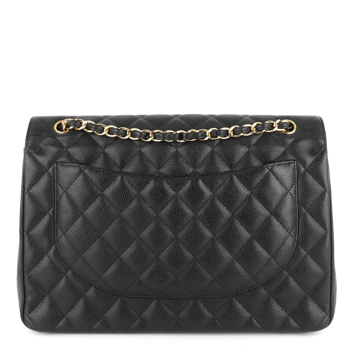 classic maxi double flap caviar shoulder bag