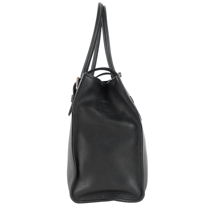 Buckle Leather Tote Bag