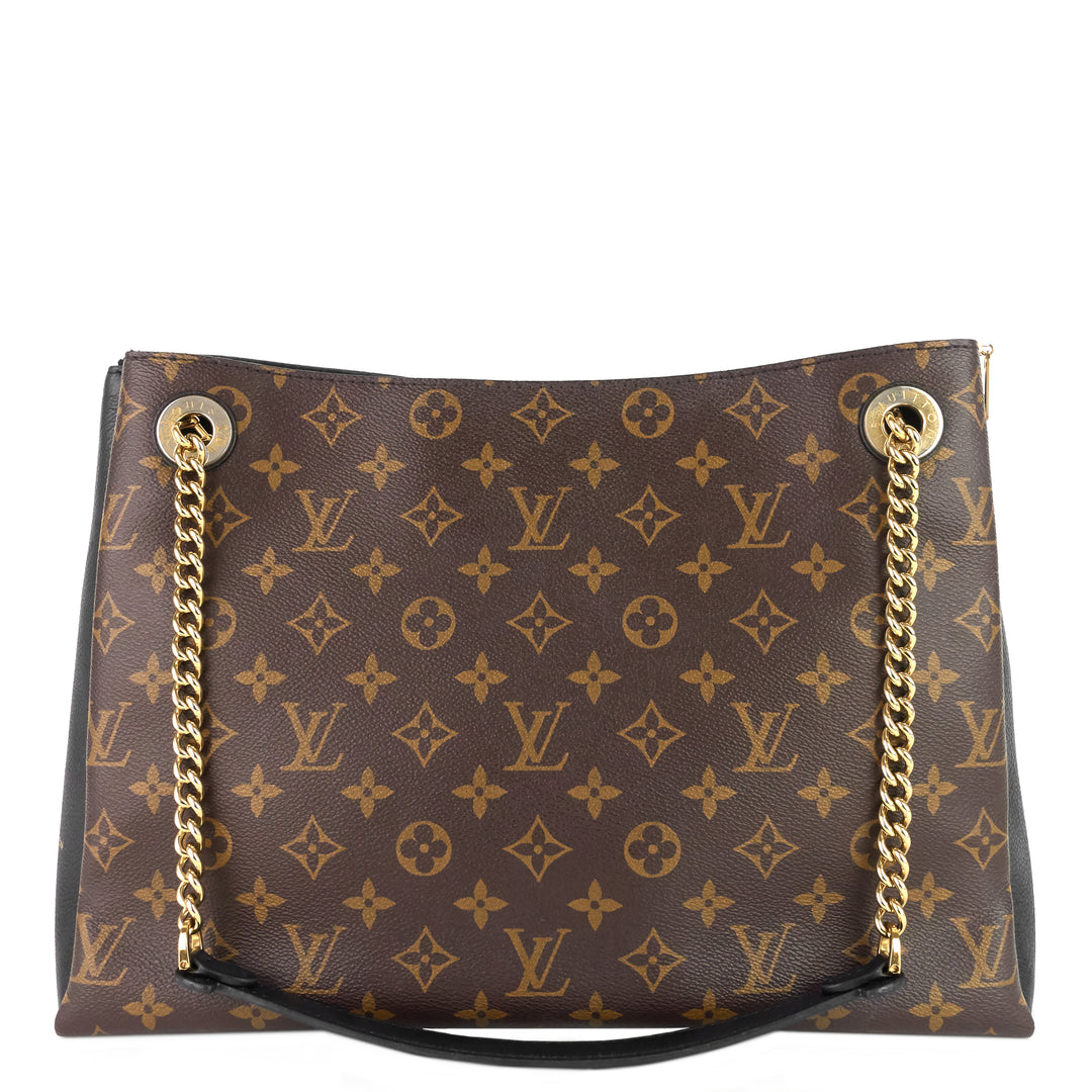 surène mm monogram canvas and calfskin leather tote bag