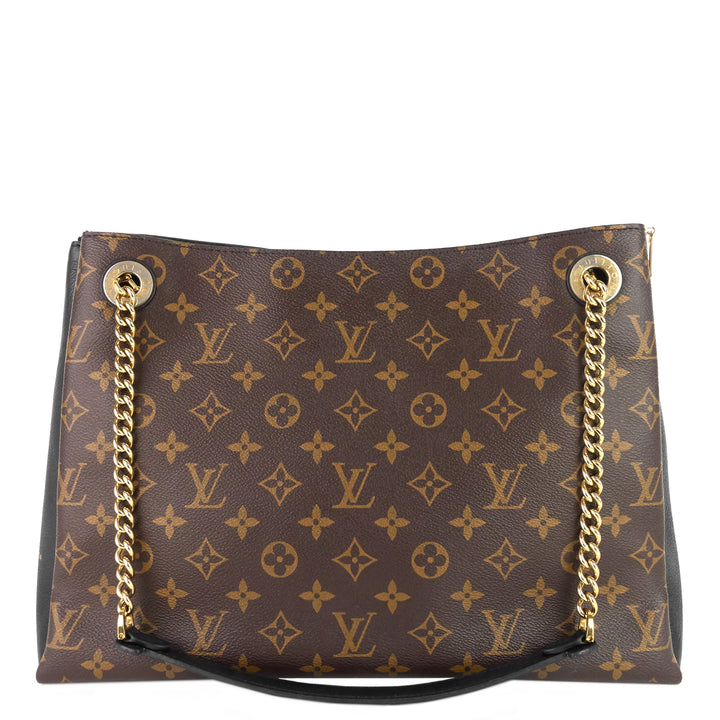 surène mm monogram canvas and calfskin leather tote bag