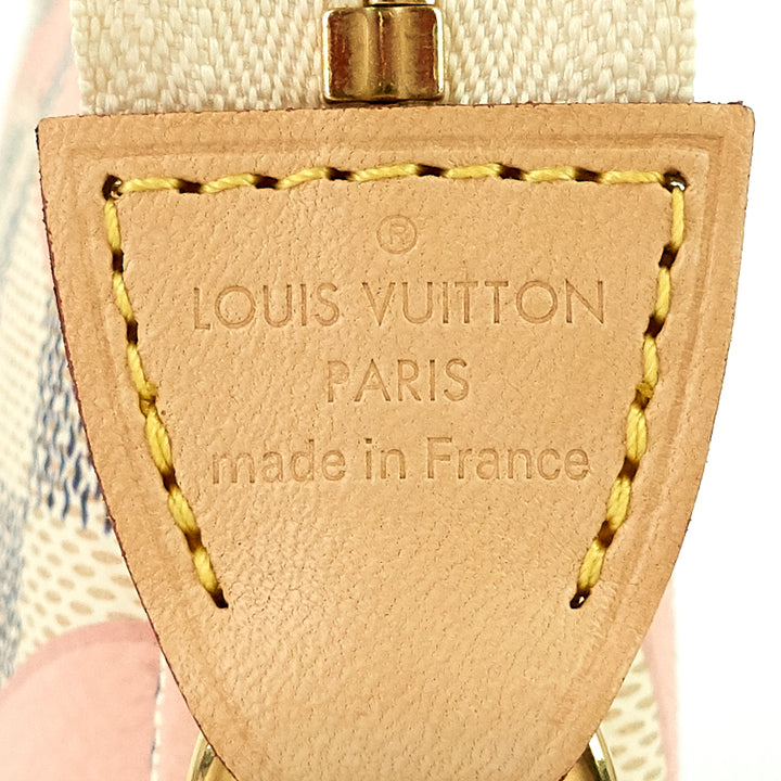 pochette mini damier azur tahitienne canvas bag