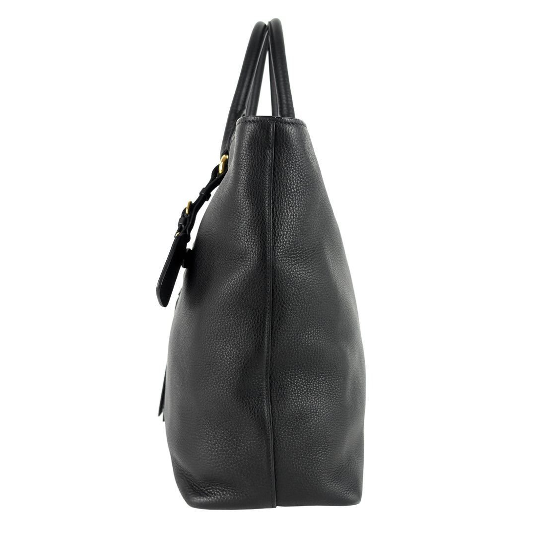 Vitello Daino Leather Tote Bag