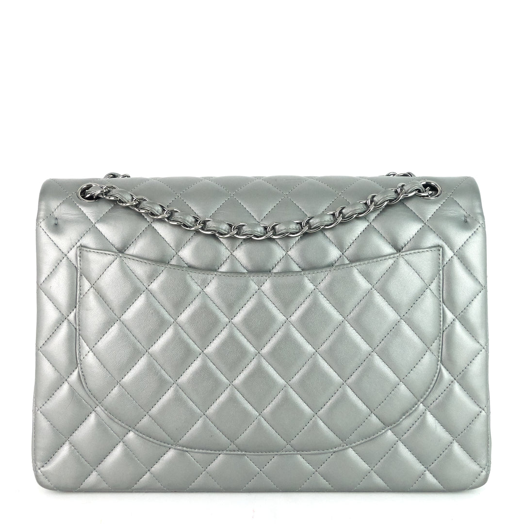 classic double flap maxi lambskin leather bag