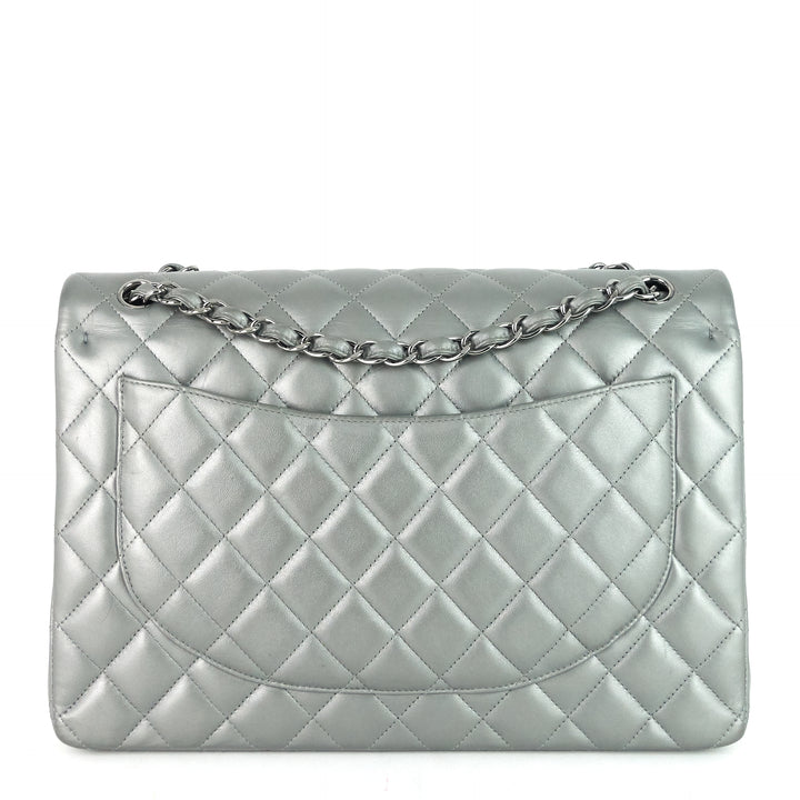 classic double flap maxi lambskin leather bag