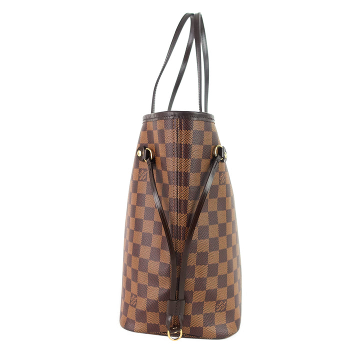 neverfull mm with pouch damier ebene canvas tote bag