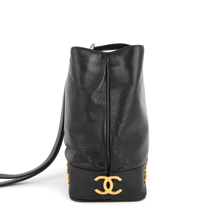lambskin cc bucket bag