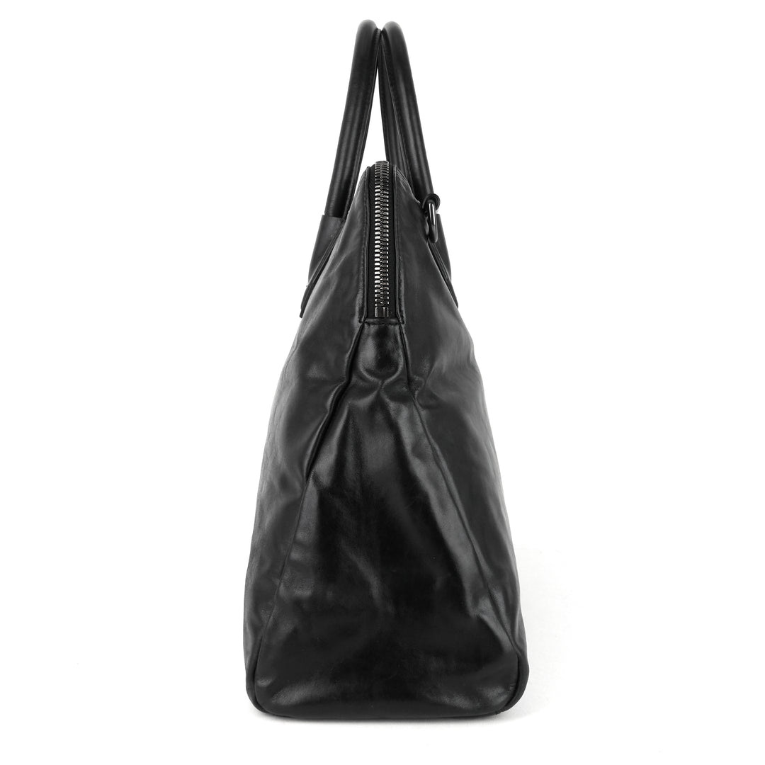 smooth leather tote bag