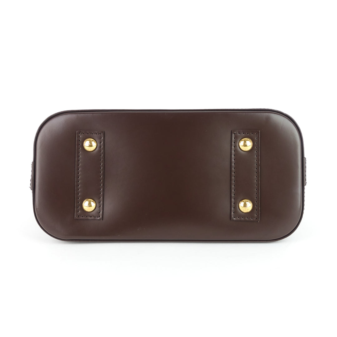 alma bb damier ebene canvas handbag