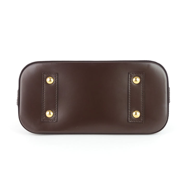 alma bb damier ebene canvas handbag