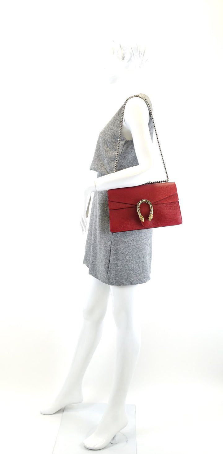 dionysus textured leather small bag