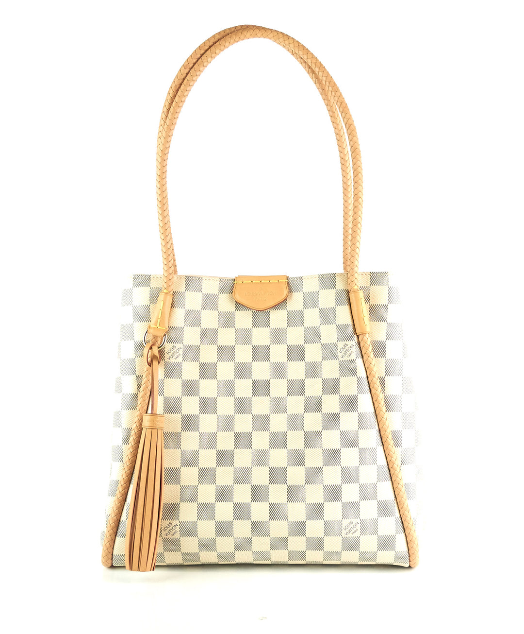 propriano damier azur canvas tote bag