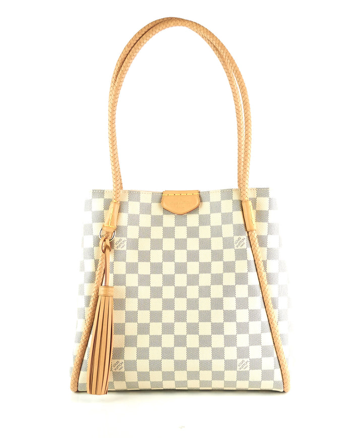 propriano damier azur canvas tote bag