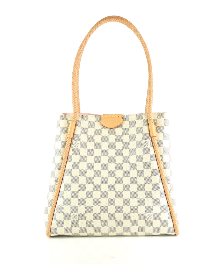 propriano damier azur canvas tote bag