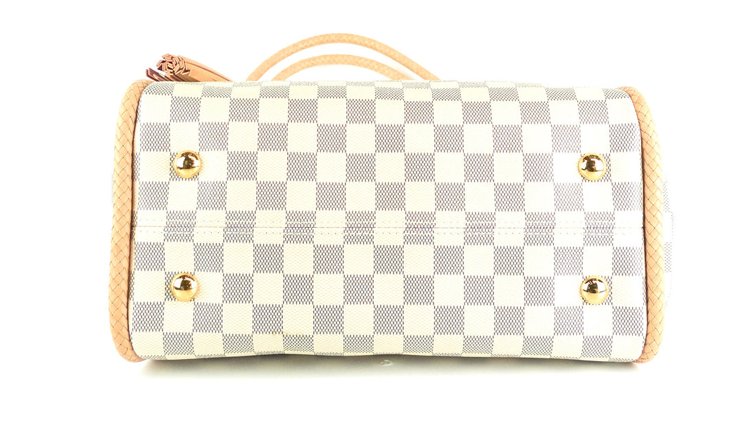 propriano damier azur canvas tote bag