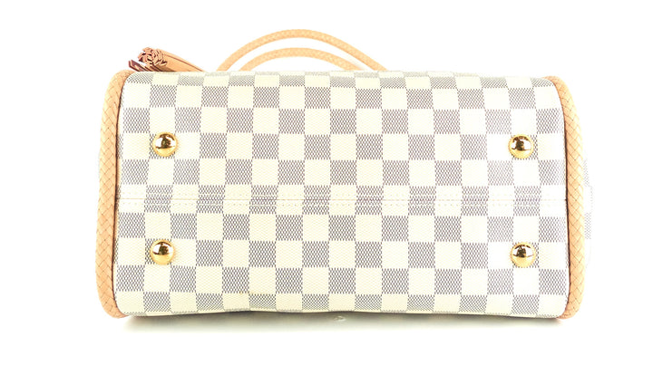propriano damier azur canvas tote bag