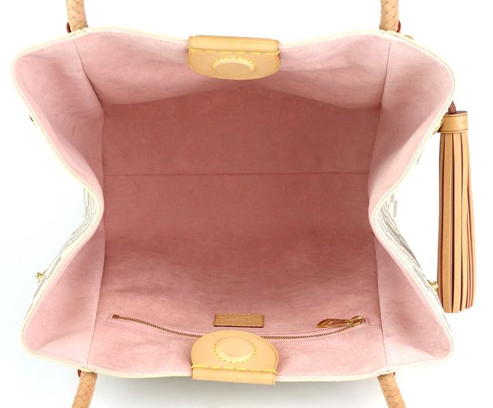 propriano damier azur canvas tote bag