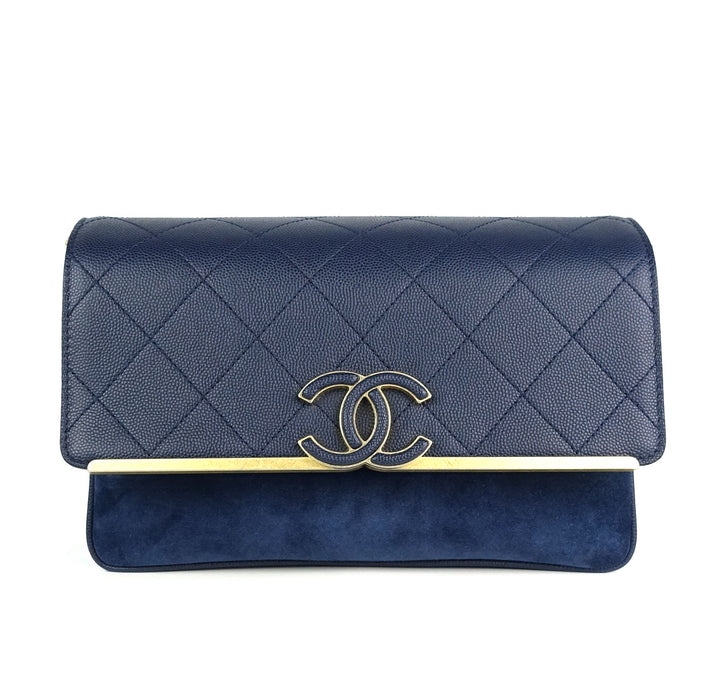 lady coco caviar leather and suede small bag