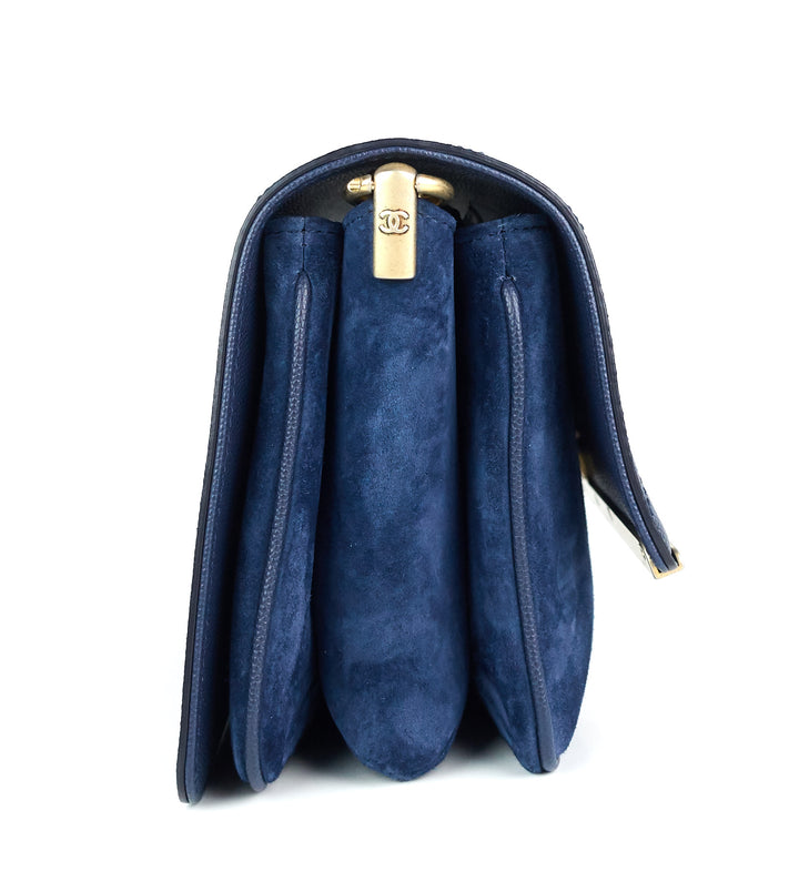 lady coco caviar leather and suede small bag