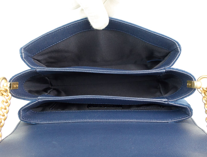 lady coco caviar leather and suede small bag
