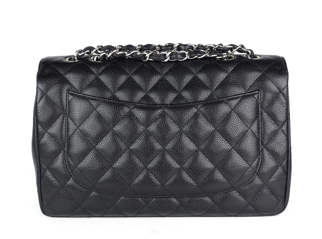 caviar leather jumbo flap bag