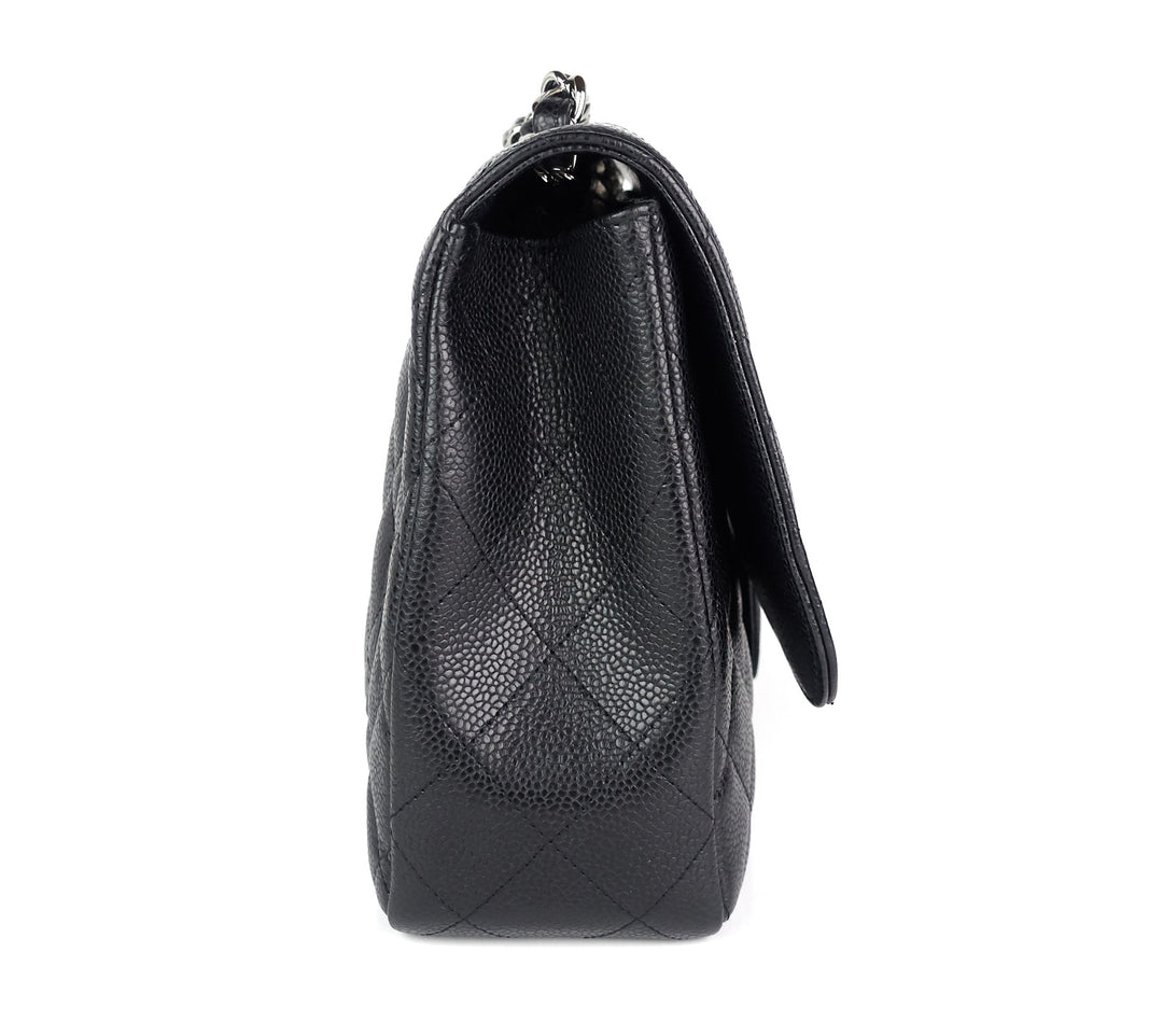 caviar leather jumbo flap bag