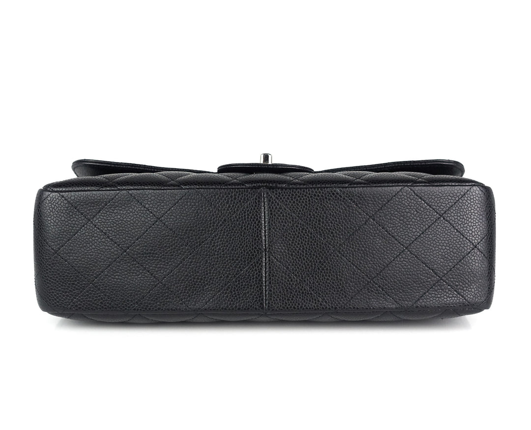 caviar leather jumbo flap bag