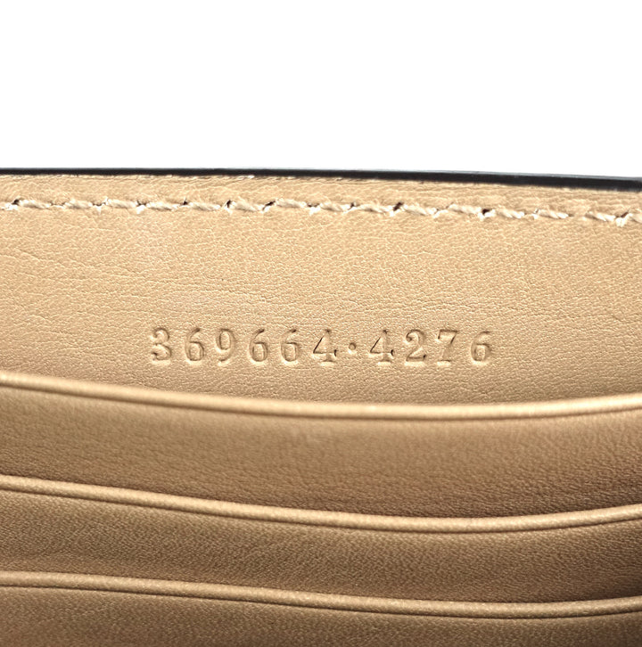 leather gg logo wallet with strap