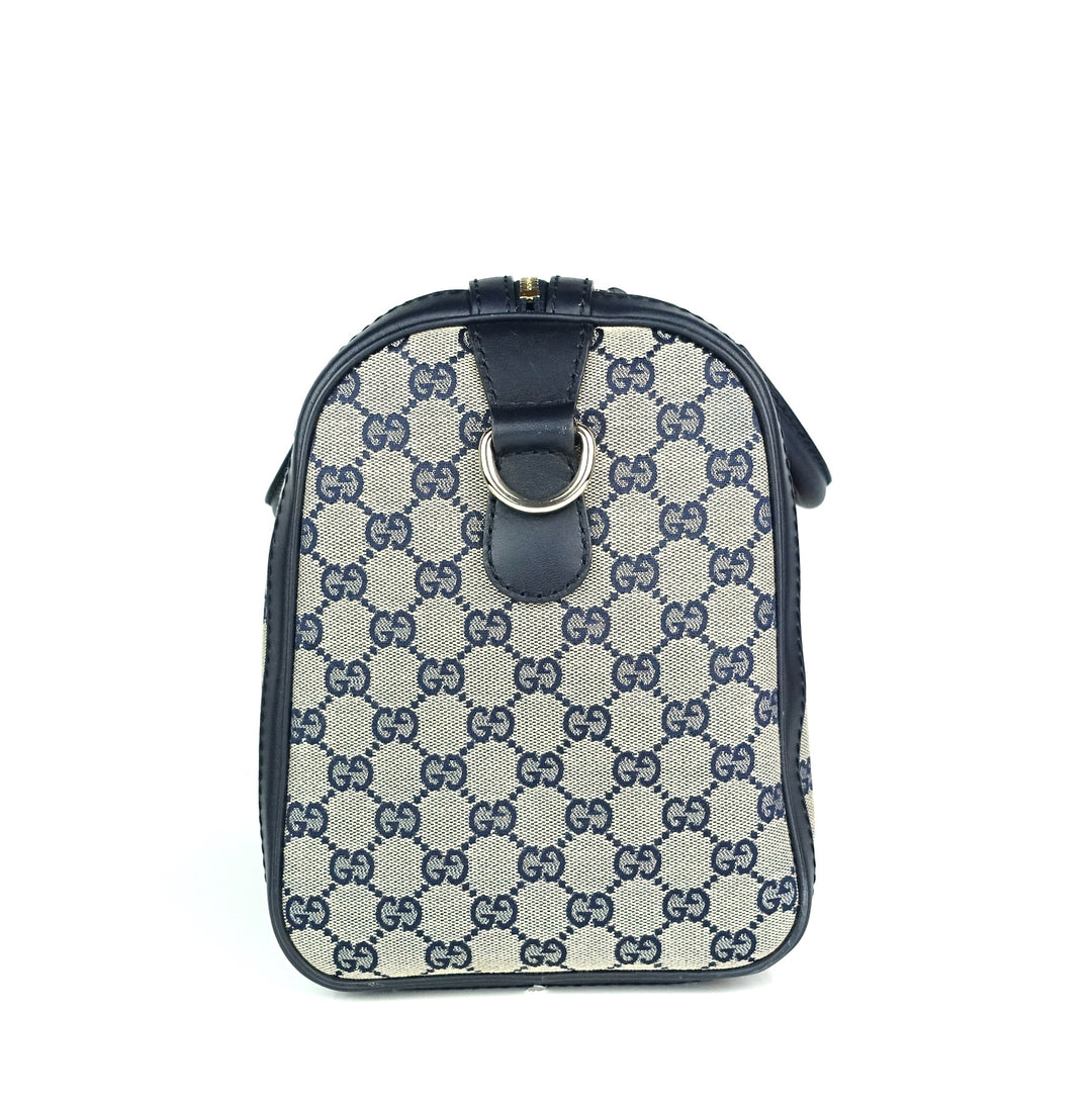 monogram canvas web boston bag with strap