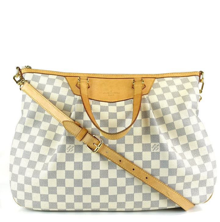 siracusa gm damier azur canvas bag